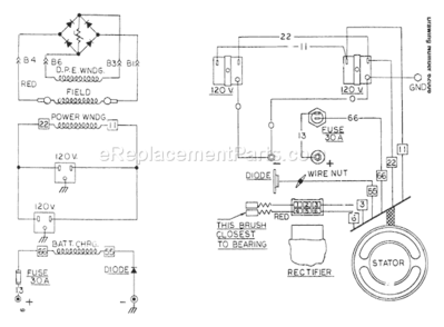 Page D Diagram and Parts List for 8718-0  Briggs and Stratton Generator